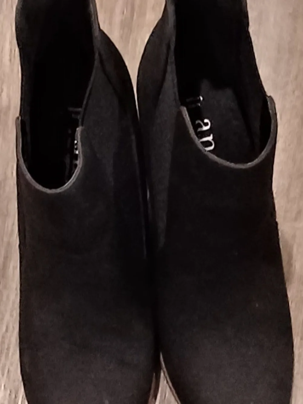 A. N. A. Milden Black & Brown Wedge Sz 9 Pull-on Booties